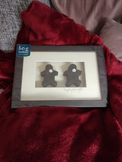 Happily Ever After Framed Irish Turf Carvings. Brand New! Free Tracked Postage!