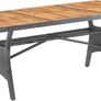 Weatherproof Patio Dining Table 8 seater with Storage Shelf  Acacia Wood & Rattan, Seats 8 Polyrattan Garden Dining Table with FSC Acacia Wood Top 190 x 90 cm Weatherproof Outdoor Table Image 6