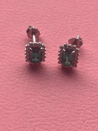 Emerald and Diamond Earrings