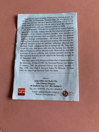 Padre Pio Relic