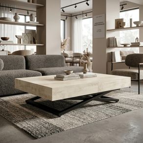 SANNA 2-in-1 Transforming Table | Height-Adjustable & Extendable Coffee to Dining Table