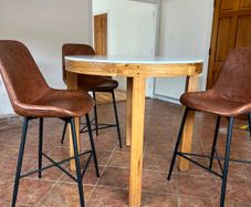 High Round Marble table and chairs