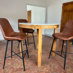 High Round Marble table and chairs