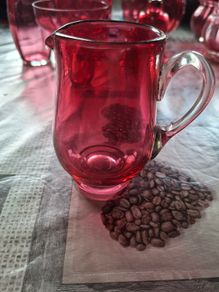 Old Cranberry Glass Jug for sale, Postage Available