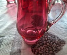 Old Cranberry Glass Jug for sale, Postage Available