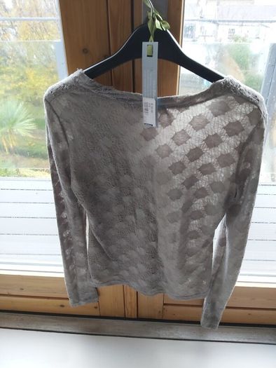Bohemia Label Ladies Gray Cotton Mix Top Sz L UK14
