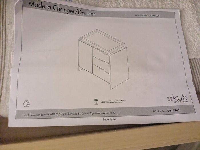 Baby changing dresser
