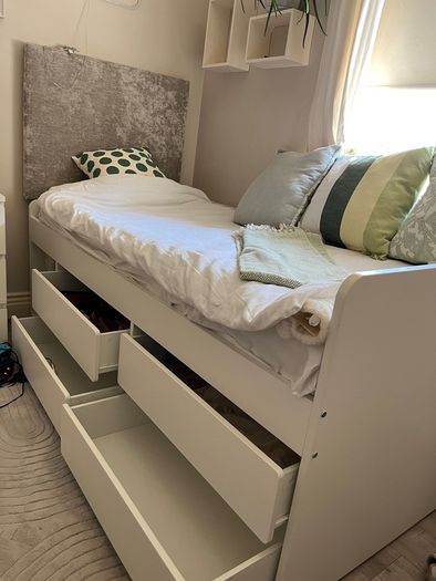 IKEA bed frame with storage