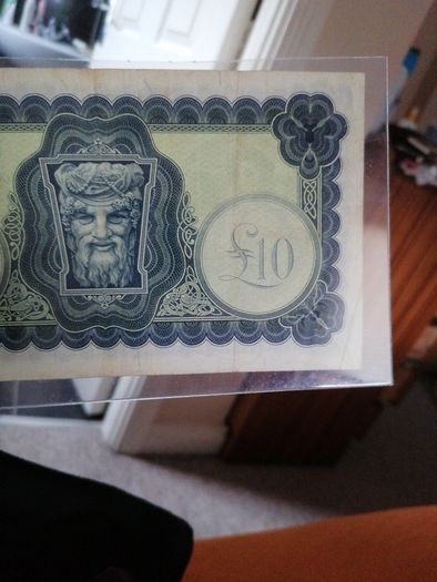 1975 Ireland Ten Pounds Banknote
