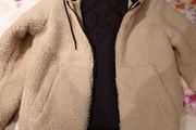 bershka white cream xsmall jacket