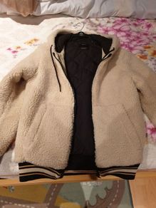 bershka white cream xsmall jacket