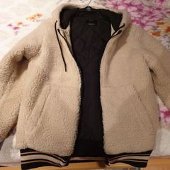 bershka white cream xsmall jacket