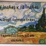 Original Handpainted Van Gogh "Cypress Trees" Reproduction  Oil on Canvas Image 2
