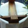 Art Deco Solid Oak Book Trough with Glass Sides and Reeded Detail. Boat-Shaped Double-Sided Bookstand, c1930s Image 2