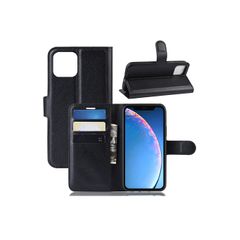 For iPhone 11 Pro Max Wallet Case Cover PU Leather Holder Card Slots New Black - FHT05IPK1
