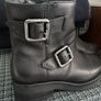 Leather biker boots Image 2