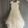RRP 510 Communion dress ivory designer Teter Warm Image 4