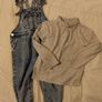 Blue Denim Dungaree,s And Top Image 5