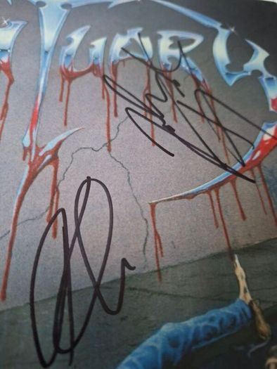 OBITUARY: Slowly We Rot LP- Fully autographed