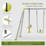 Kids Children Swing Glider Set Metal Frame Backyard Playground Garden Outdoor Baby (FREE SHIPPING) Image 5