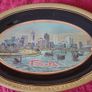 Chonkin Art Style Perth Australia Gold And Black Lustre 7.25 Inch Long Decorative Ceramic Oval Trinket Dish Image 4
