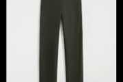 COS Olive Green Slim Fit Ankle Zip Trousers Pants