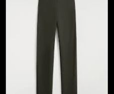 COS Olive Green Slim Fit Ankle Zip Trousers Pants