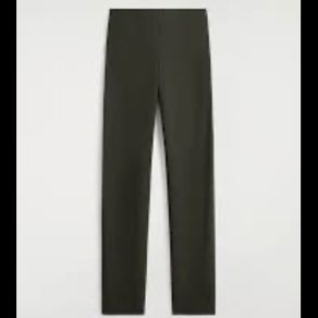 COS Olive Green Slim Fit Ankle Zip Trousers Pants