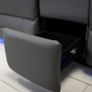 Knox 2 Seater Dark Grey Electric Leather Recliner Sofa Image 8