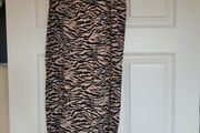 Fab knee length animal print skirt