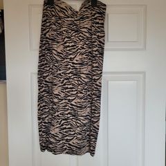 Fab knee length animal print skirt