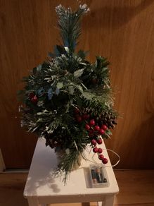 Small Artificial Christmas Tree with lights