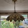 2 vintage stained glass light shade Image 3