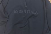fear of god essentials quarter zip black