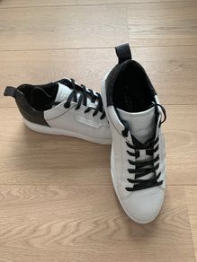 Bugatti White Leather Trainers