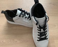 Bugatti White Leather Trainers