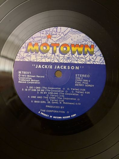 Jackie Jackson Original 1973 US Motown LP and Jackson Five Inner Sleeve