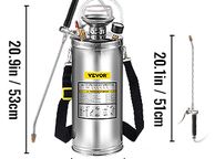 main image for ad 8L 2Gal Hand Powered Sprayer Stainless Steel Watering Spraying Sprinkling Atomizer Pump Home Ground Garden Cleaning Sprayer