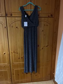 Maxi black and silver dress (10 to 12) Vila label..