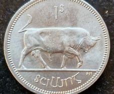 Ireland Fantastic Unc Shilling 1963 1s coin