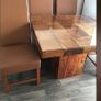 Dining tables with 4 chairs. Glass panel for top table Image 2