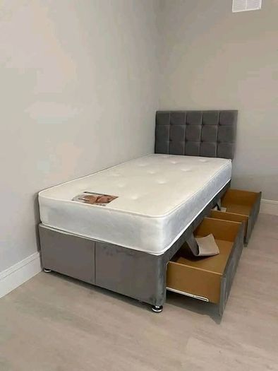 Single bed with mattress brand new available in many colors