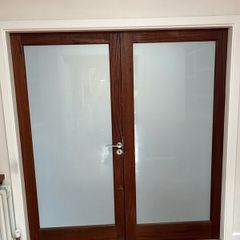 Double frosted glass interior doors