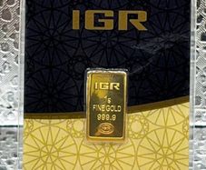 1gram Fine 9999 Gold Bullion IGR Bar.