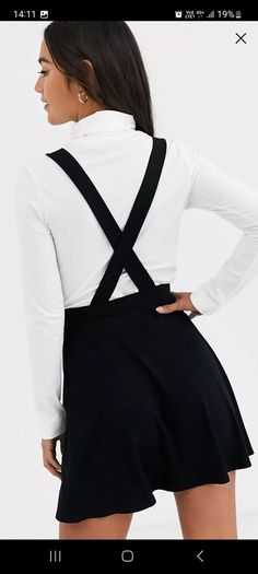 Brand new with tags black pinafore dress with buttons