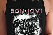 BNWT Black Bon Jovi Vest Top size 18 + matching leggings available
