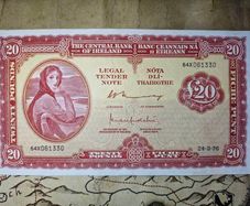20 Pound Lady Lavery 24/3/76 IRISH NOTE