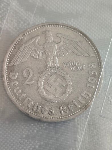 2 Reichsmarks WW2 silver German coins