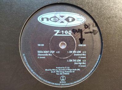 Z100 - Testa Don't Stop - Next Records - Italian Pressing - Early 90s House Classic!