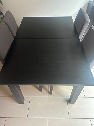 Dining table and chairs x 4